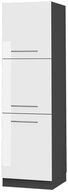Vicco Herdumbauschrank Fame-Line, Wei&szlig; Hochglanz/Anthrazit, 60 cm (1-St)