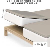 Schlafgut Spannbettlaken Pure Split-Topper, Jersey-Elasthan, Gummizug: rundum,...