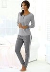 s.Oliver Pyjama (Set, 2 tlg) mit seitlichen Streifen am Bein