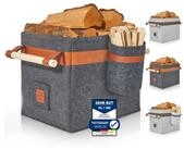 OAKAGE Kaminholzkorb Holzkorb f&uuml;r Kaminholz Feuerholzkorb Brennholzkorb Kaminkorb