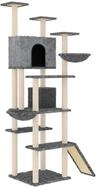 vidaXL Kratzbaum vidaXL Kratzbaum mit Sisal-Kratzs&auml;ulen Dunkelgrau 191 cm