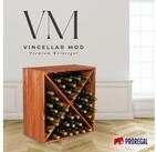 PROREGAL&reg; Weinregal VINCELLAR MOD Flaschenregal Modulares System Massivholz,
