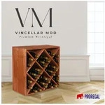 PROREGAL&reg; Weinregal VINCELLAR MOD Flaschenregal Modulares System Massivholz,