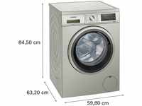 SIEMENS Waschmaschine WU14UTS8, 9 kg, 1400 U/min, unterbaufähig, iQdrive