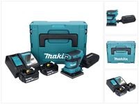 Makita Exzenterschleifer DBO 480 RMJ Akku Schwingschleifer 18 V 112 x 102 mm + 2x