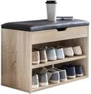 Wohnling Schuhbank WL5.262 sonoma Garderobenbank Holz Flurbank Schuhtruhe