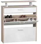Wohnling Schuhkipper WL1.794 Holz 80x95x24cm Modern Sonoma Eiche Schuhschrank