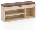 Wohnling Schuhbank WL5.344 104x51x32 cm Garderobenbank Sitzbank Stoff Flurbank...