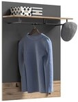 xonox.home Garderobenpaneel Gardeobenpaneel, MARGA, Grau, B 90 cm, T 25 cm
