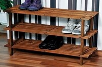 Kesper Schuhregal Schuhregal, Tannenholz dunkel FSC, 3 st&ouml;ckig - Kesper