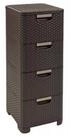 Curver Badregal, Regal mit 4 Schubladen Curver Style