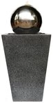 Dehner Gartenbrunnen Kioto mit LED, ca. 83 x 34 x 34 cm, Edelstahl, 34 cm...
