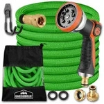 Gardebruk Bew&auml;sserungsschlauch, 30m 3fach Latexkern Vollmessing Adapter 1/2"...
