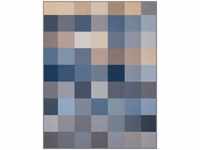 Biederlack Baumwolle Wohndecke Colour Woven blau 150x200 cm
