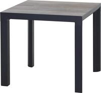 Siena Garden Gartentisch SILVA Tisch 80 x 80cm matt anthrazit/wash-grey,