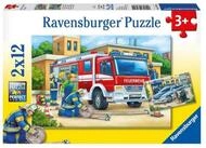 Ravensburger Puzzle Polizei und Feuerwehr. Puzzle 2 X 12 Teile, 12 Puzzleteile