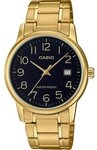 CASIO Luxusuhr #MTP-V002G-1B Men's Standard Analog Gold Tone Stainless Steel