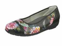 Natural Feet Sanela Ballerina im floralen Design, schwarz