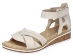 Rieker Sandalette, Sandale, Sommerschuh, Klettschuh, Keilabsatz, geschlossene Ferse