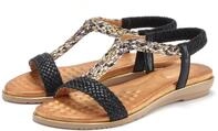 Sandale VIVANCE "Sommerschuh", Damen, Gr. 41, schwarz, Obermaterial: 100%