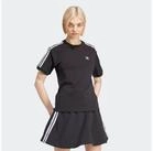 adidas Originals T-Shirt 3-STREIFEN ohne Verschluss, mit Rippdetails, aus Baumwolle