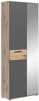 xonox.home Garderobenschrank Nox Oak Nachbildung Basalt Grau Modern 70x200x37 cm