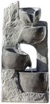 Dehner Gartenbrunnen Circ mit LED, solarf&auml;hig, ca. 89 x 29 x 44.3 cm, Polyresin,