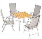 Casaria Garten-Essgruppe WPC Bern, (5-tlg), Aluminium 8-fach Verstellbar...