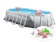 Intex Pool 26796GN Prism Frame Oval Pool 503 x 274 x 122 cm + Schwimmtiere