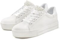 LASCANA Sneaker mit Perlen, Schn&uuml;rhalbschuhe, Freizeitschuhe, VEGAN