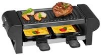 CLATRONIC Raclette RG 3592, Raclette Grill f&uuml;r 2 Personen, Platzsparend