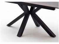 Möbel Kraft Säulentisch ausziehbar grau 90x76