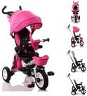 Byox Dreirad Dreirad Flexy Lux 3 in 1, Tricycle klappbar, Gummireifen, drehbarer Sitz