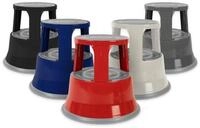 Office Marshal Tritthocker Elefantenfu&szlig;, 4 Farben, Sitzhocker, Rollhocker, Stahl
