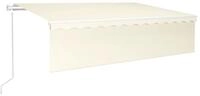 vidaXL Markise Sonnenschutz Automatisch Einziehbar mit Volant 6x3 m Creme