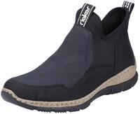 Schlupfboots RIEKER, Damen, Gr. 36, schwarz, Lederimitat, Textil, Schuhe