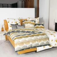 Janine Bettw&auml;sche Janine Moments Mako-Satin Bettw&auml;sche 155x220 Wellen honig sand