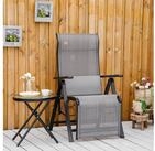Outsunny Gartenliege Sonnenliege 1 Position verstellbar, Liegestuhl, 1 St.,