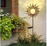 GLOBO LIGHTING LED Solarleuchte, LED-Leuchtmittel fest verbaut, Warmwei&szlig;,...