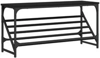 vidaXL Schuhregal, Schuhschrank Schwarz 90x30x45 cm Holzwerkstoff