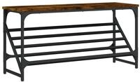 vidaXL Schuhregal, Schuhschrank R&auml;uchereiche 90x30x45 cm Holzwerkstoff