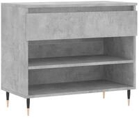 vidaXL Schuhschrank NA Schuhregal Betongrau 70x36x60 cm Spanplatte