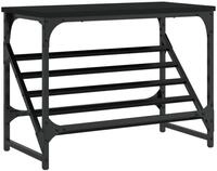 vidaXL Schuhregal, Schuhschrank Schwarz 60x30x45 cm Holzwerkstoff