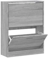 vidaXL Schuhschrank NA Schuhschrank Grau Sonoma 63x24x81 cm Spanplatte
