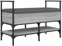 vidaXL Schuhbank, Schuhregal Grau Sonoma 85,5x42x57,5 cm Holzwerkstoff