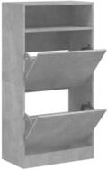 vidaXL Schuhschrank Schuhregal Betongrau 60x34x116 cm Holzwerkstoff