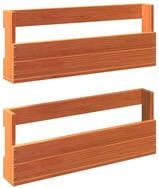 vidaXL Schuhschrank NA Wand-Schuhregale 2 Stk Wachsbraun 59x8,5x23,5 cm...