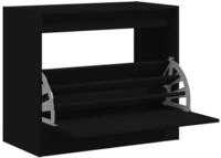 vidaXL Schuhschrank Schuhregal Schwarz 80x42x69 cm Holzwerkstoff