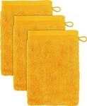 M&ouml;ve Waschhandschuh Superwuschel, (Set, 3-St), Waschhandschuh Set mit Bord&uuml;re, 100%
