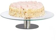relaxdays Tortenplatte drehbar mit Standfu&szlig;, Glas